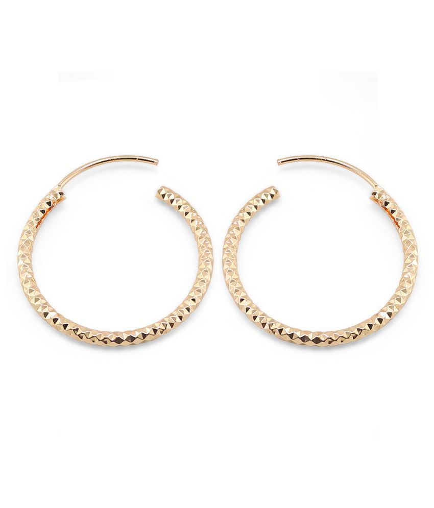 Diva Daily Wear Golden Hoops Earrings - Buy Diva Daily Wear Golden ...