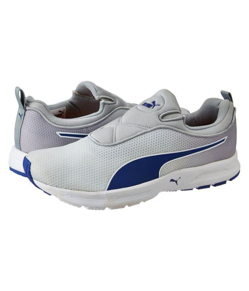 puma gray running shoes