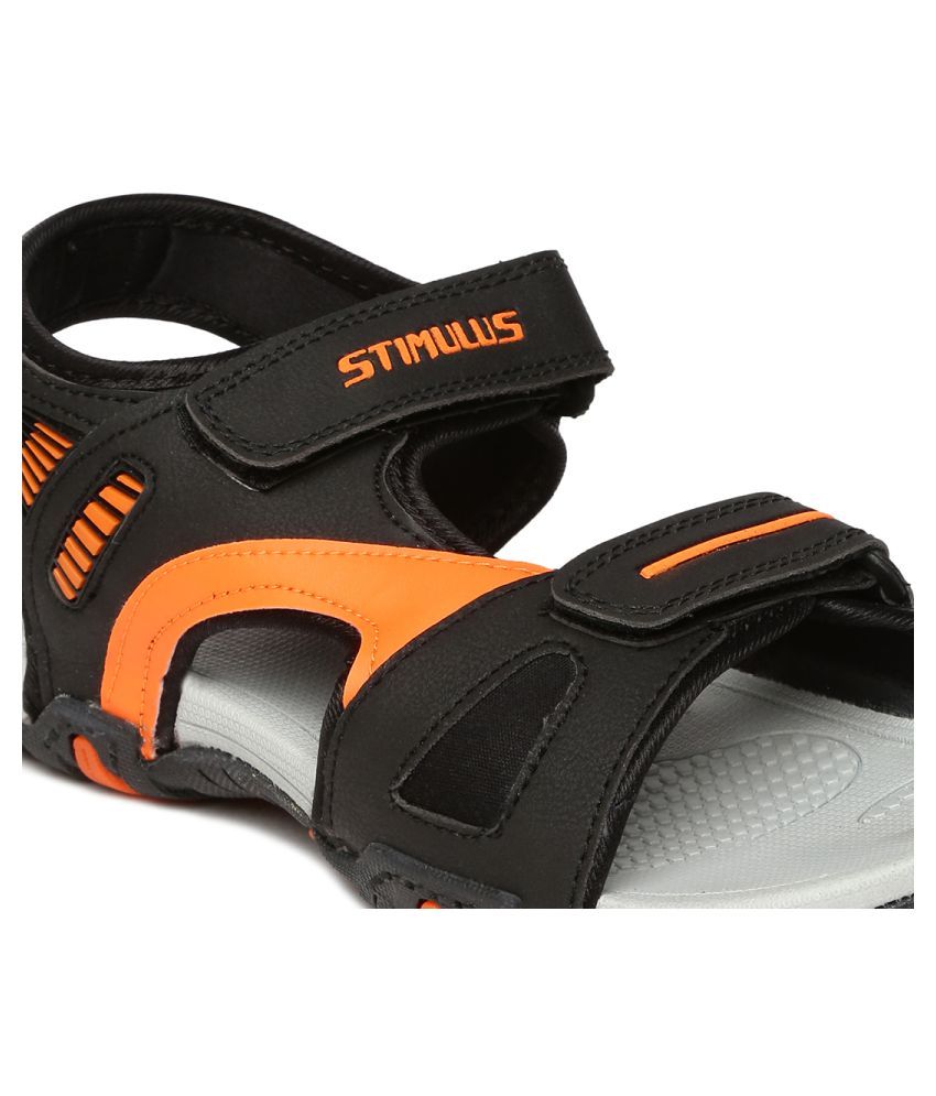 paragon men black sandals