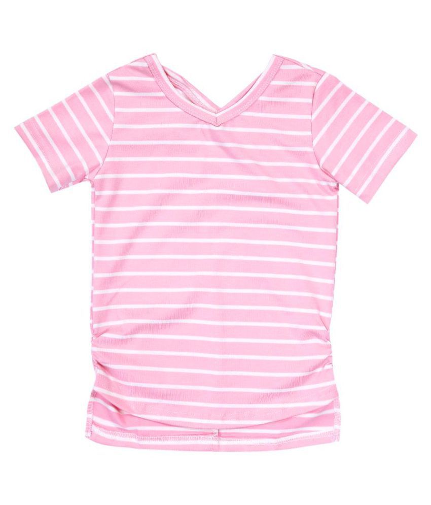 girls pink striped shirt