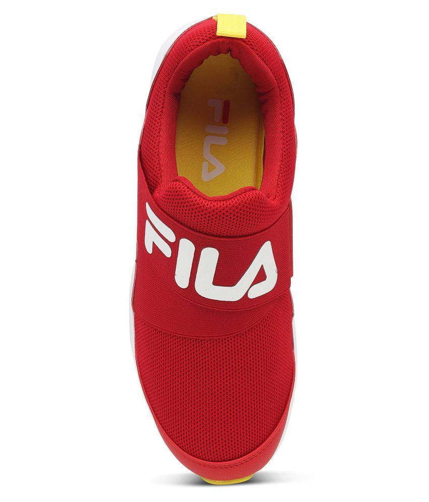 all red fila shoes