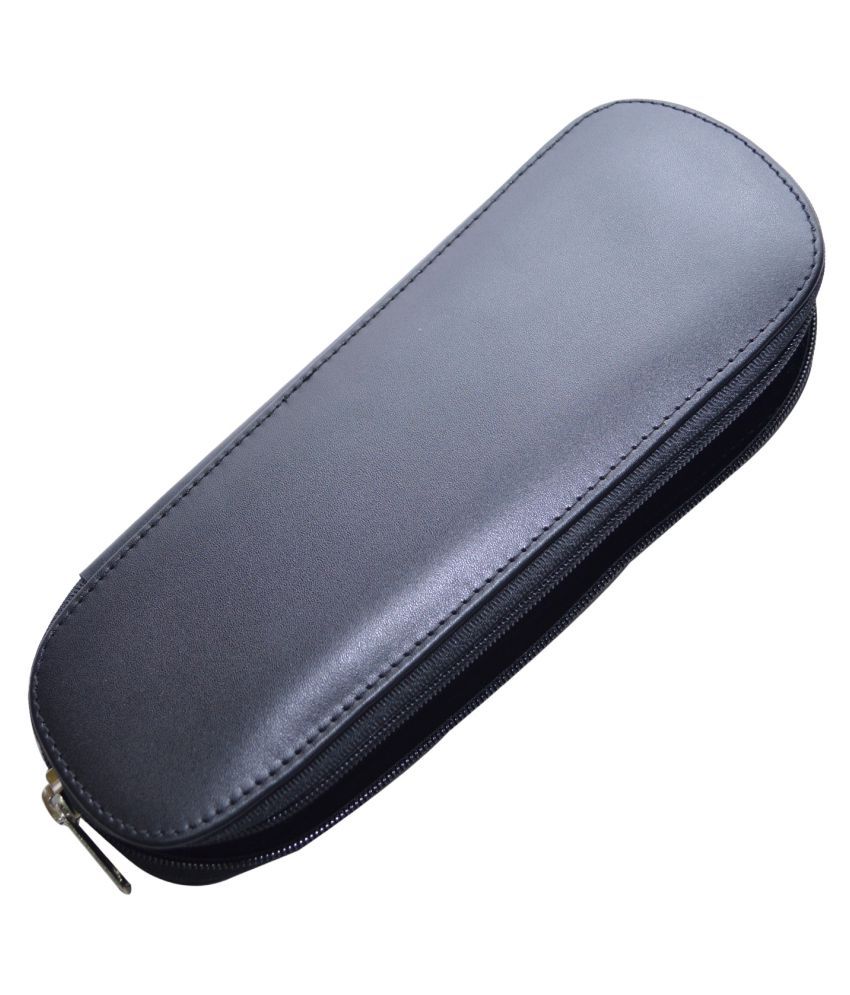 Knott Black Leather Multi key pouch with Zip Closure: Buy Online at Low ...