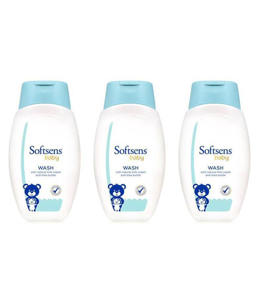     			Sotftsens Baby TEAR FREE Baby Wash, 200ml ( Pack of 3) with natural milk cream & shea butter