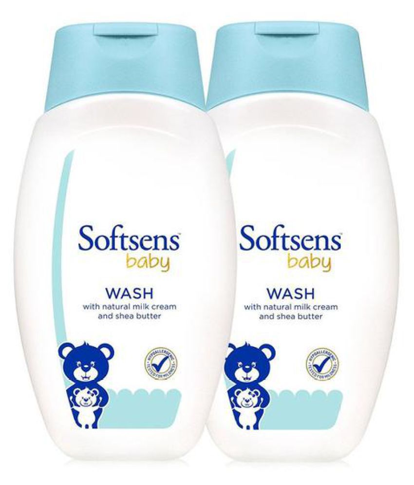     			Sotftsens Baby TEAR FREE Baby Wash, 200ml ( Pack of 2) with natural milk cream & shea butter
