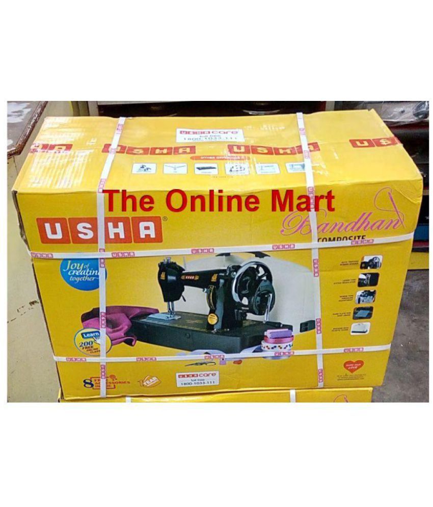 Usha Bandhan Composite with Cover Manual Sewing Machine Price in India Buy Usha Bandhan