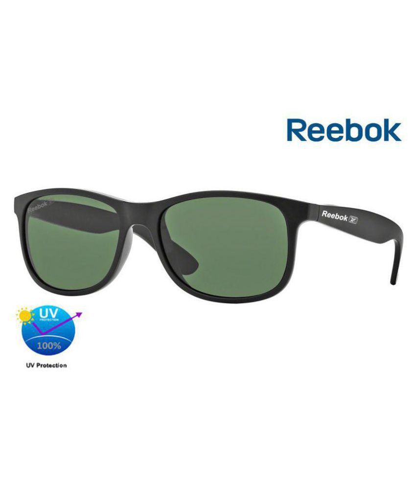 Reebok Green Wayfarer Sunglasses 