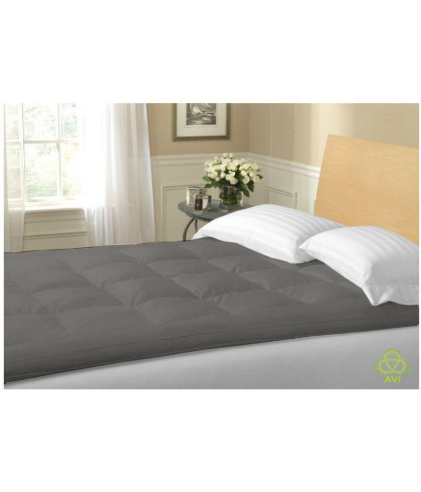 AVI Microfiber 500 GSM Mattress Topper Grey Quilted Mattress Protector