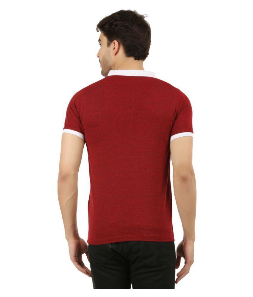 Gallop Maroon  Regular Fit Polo  T Shirt  Buy Gallop Maroon  