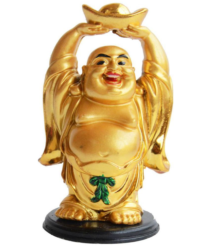     			9X TASHAN  Yellow Laughing Buddha With Ingot