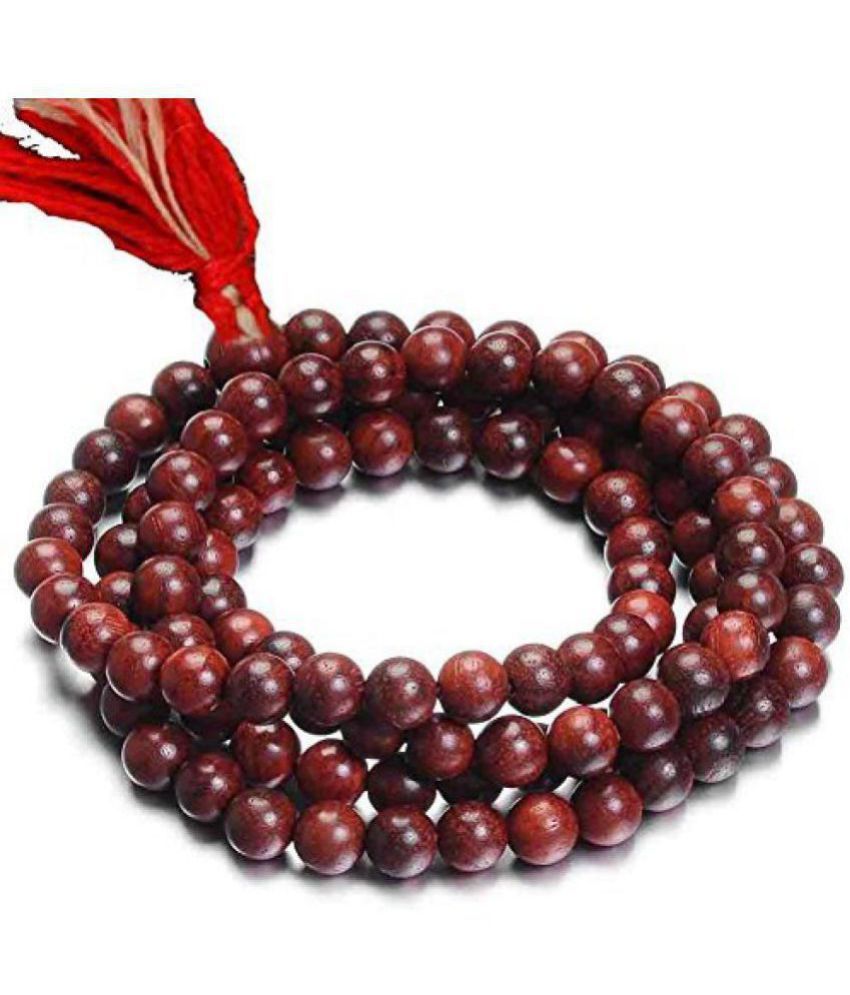     			Queen Collection Red Chandan/Sandalwood Mala 108+1 For japa & wearing