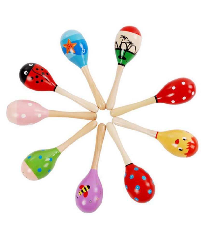 Baby Kids Child Sound Music Gift Toddler Rattle Musical Wooden Intelligent Toys 
