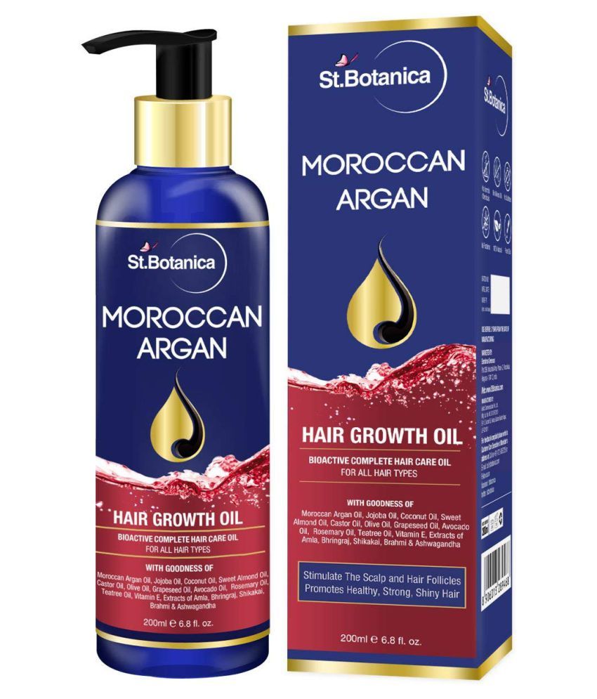 StBotanica Moroccan Argan Hair Growth Oil (With Pure Argan, Jojoba, Almond, Castor)...