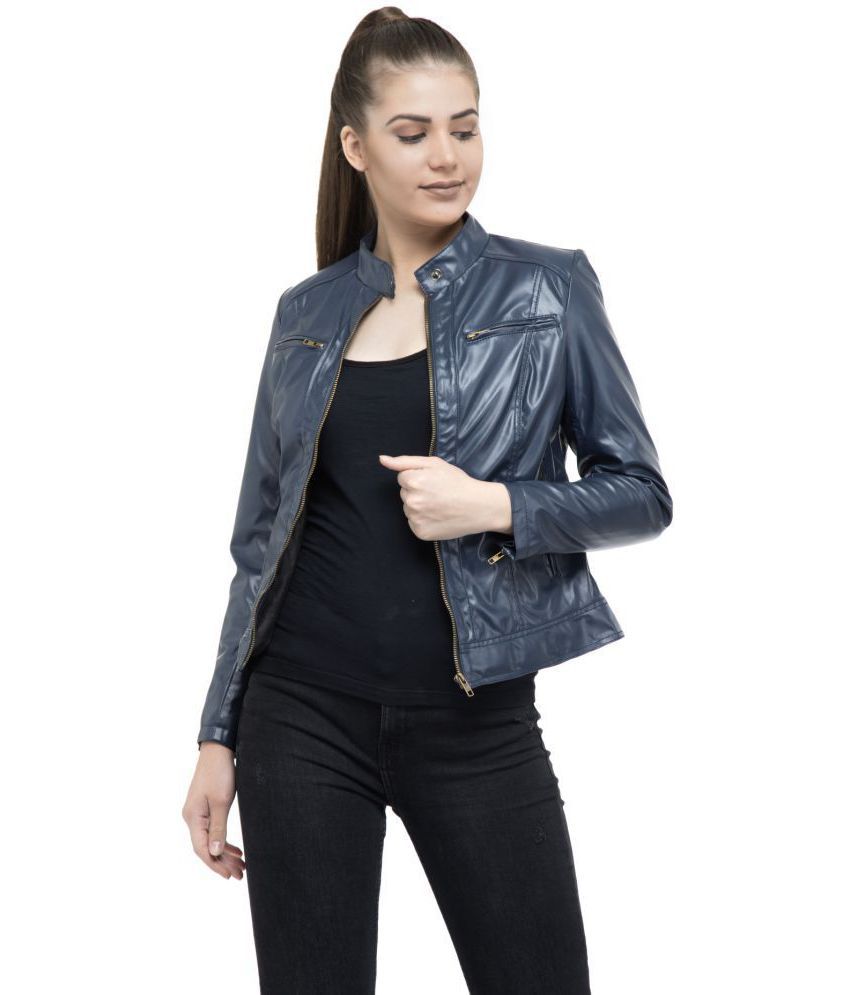 Buy Lambency Pu Leather Navy Biker Online at Best Prices in India ...