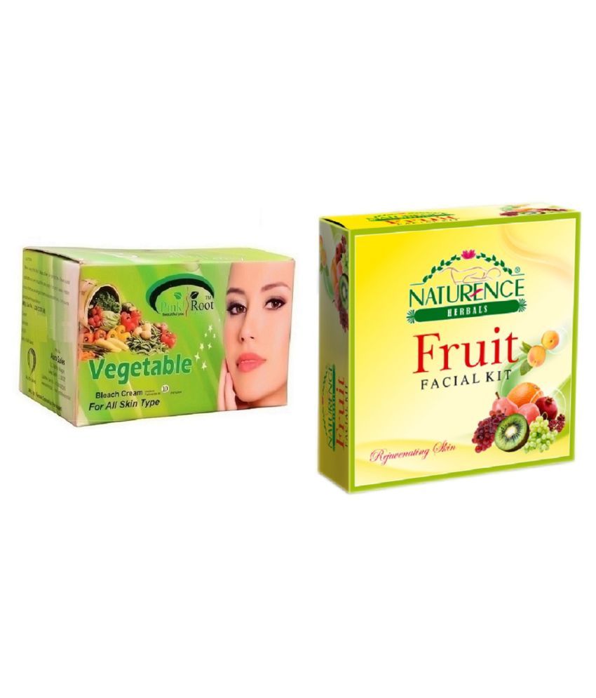 Pink Root Vegetable Bleach 250g With Naturence Fruit Facial Kit 15 gm Pack of 2 Buy Pink Root