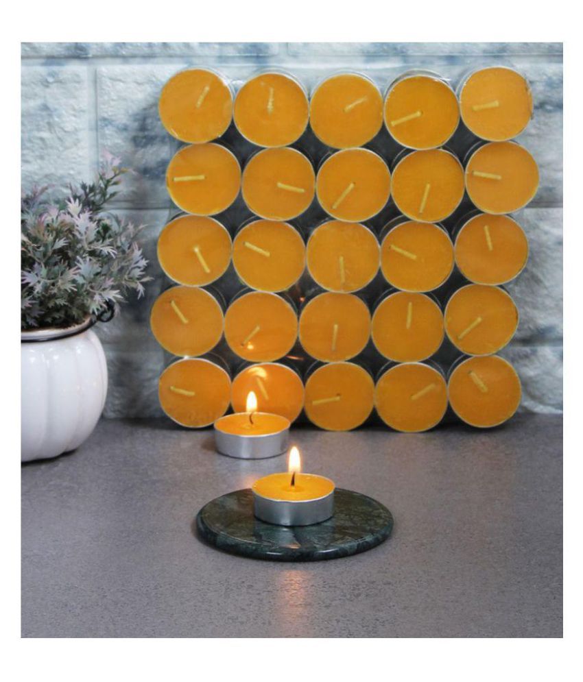     			Goyal Candle Planet Yellow Wax Tea Light - Pack of 50