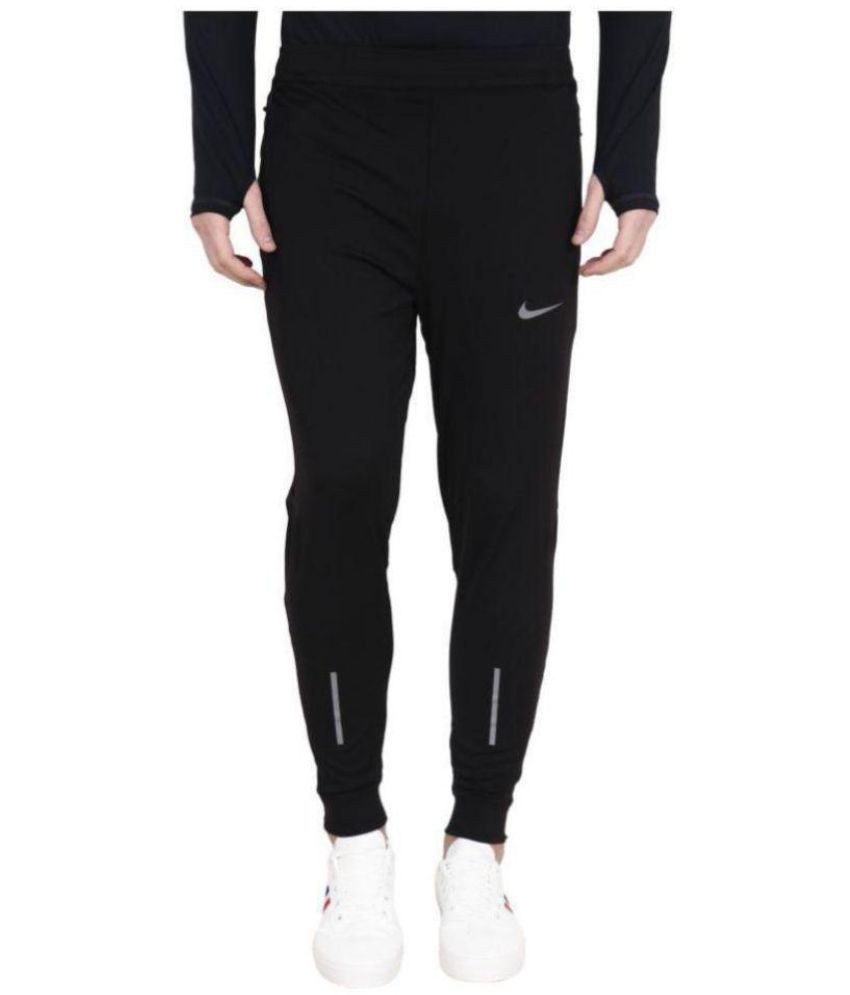 nike black lycra trackpants