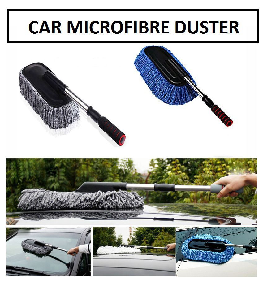 Scratch-Free Car Cleaning Microfibre Telescopic Duster for Car Cleaing or Washing (Multi color) -1 piece