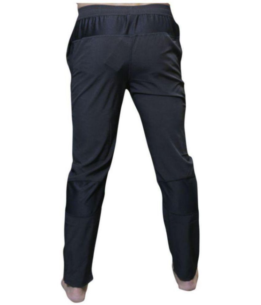 nike navy polyester lycra trackpants