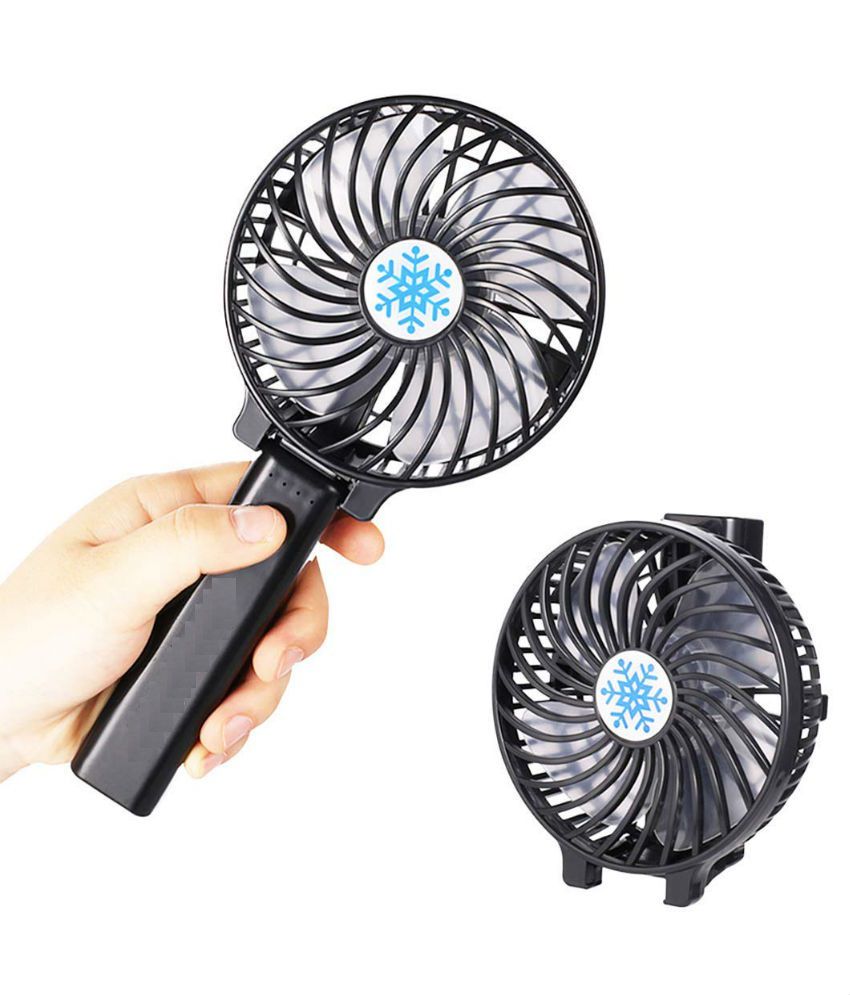 Hand Held Mini USB Rechargeable Portable Fan with Battery - Air Cooling