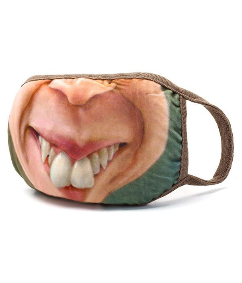 Funny 3D Human Face Mouth Mask Anti Dust Mouth Protector Windproof Half Face  Masks: Buy Online at Low Price in India - Snapdeal