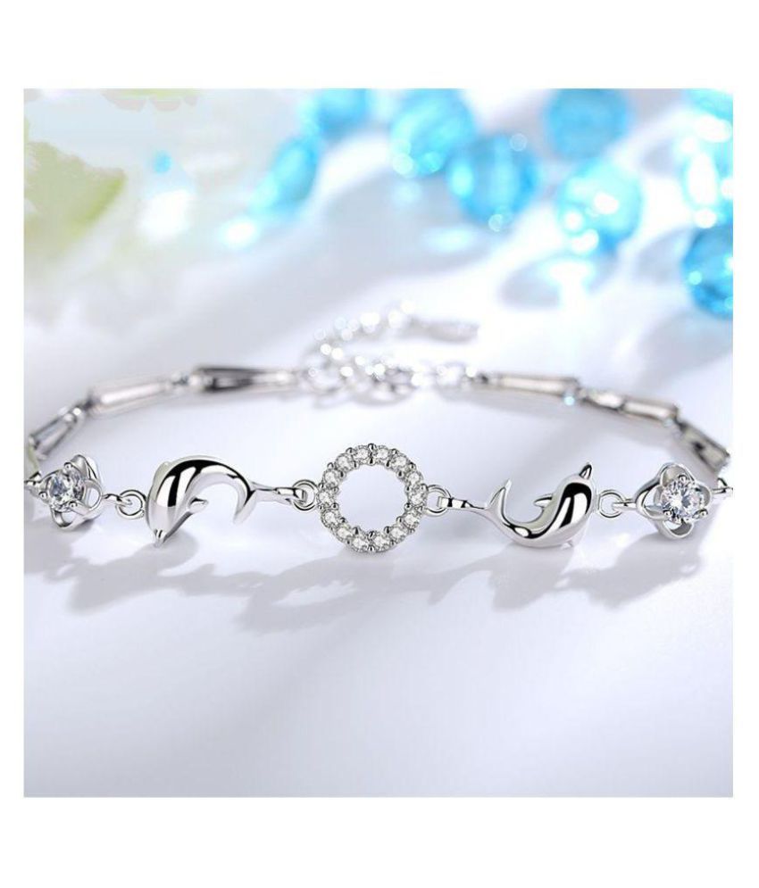 925 silver dolphin bracelet