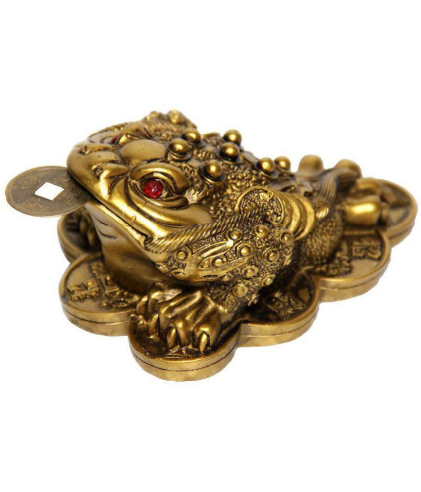     			Nitin Collection Resin Vastu / Feng Shui / Three Legged Frog With Coin For Wealth & Happiness