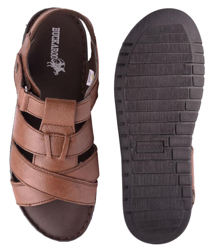 buckaroo men's leather sandals
