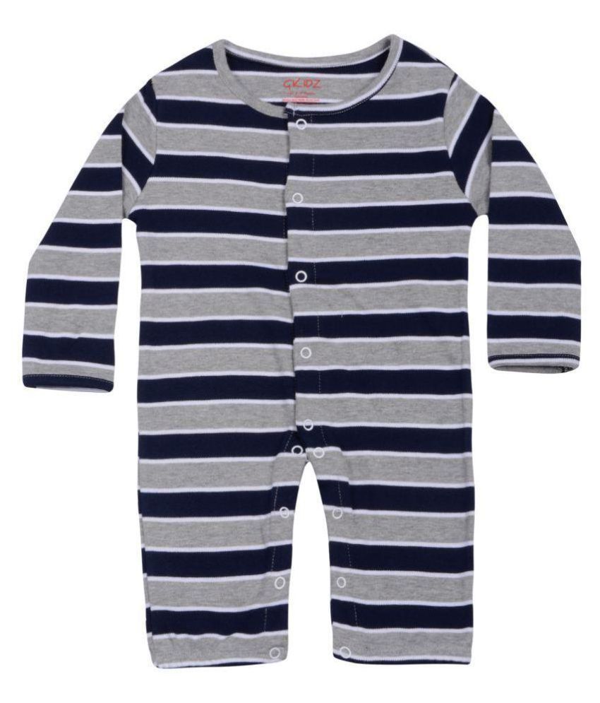 Gkidz Infants Striped NavyGrey Romper Buy Gkidz Infants Striped Navy