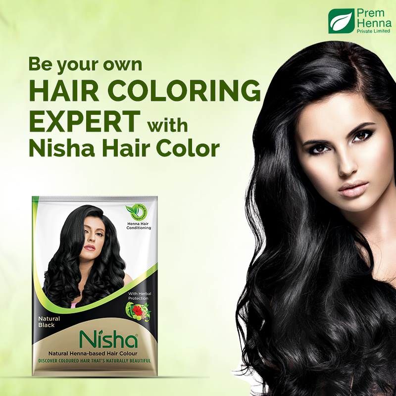 Nisha Henna based hair color Black Permanent Hair Color Black Black ...