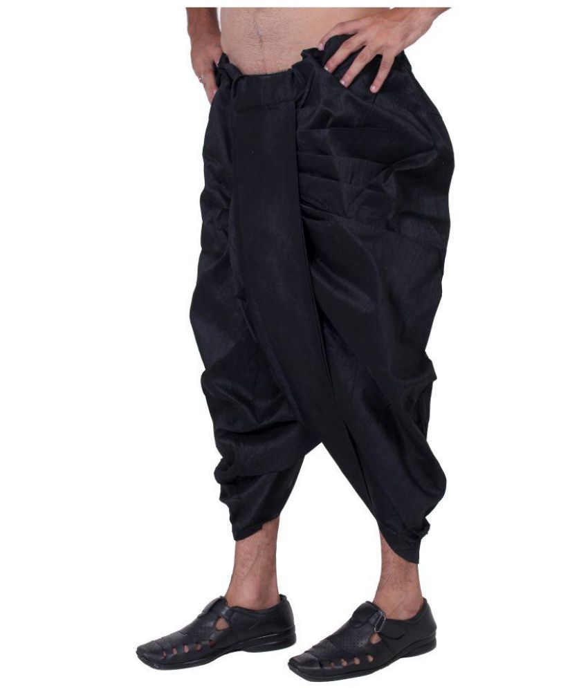 black dhoti and black shirt