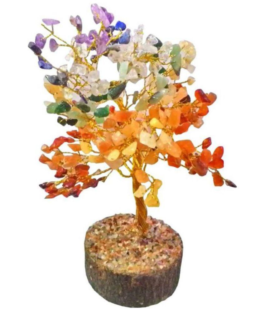     			DD1  Seven Chakras Mix Gemstone Feng Shui Healing Crystal Tree