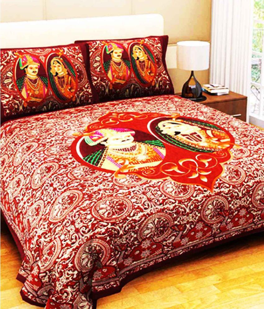 Bombay Spreads Cotton Double Bedsheet with 2 Pillow Covers Buy Bombay