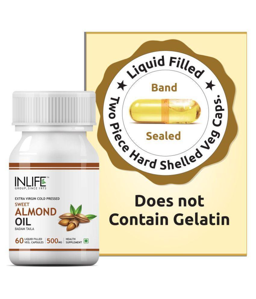 Inlife Almond Oil Capsule 500 mg Pack Of 1 Buy Inlife Almond Oil