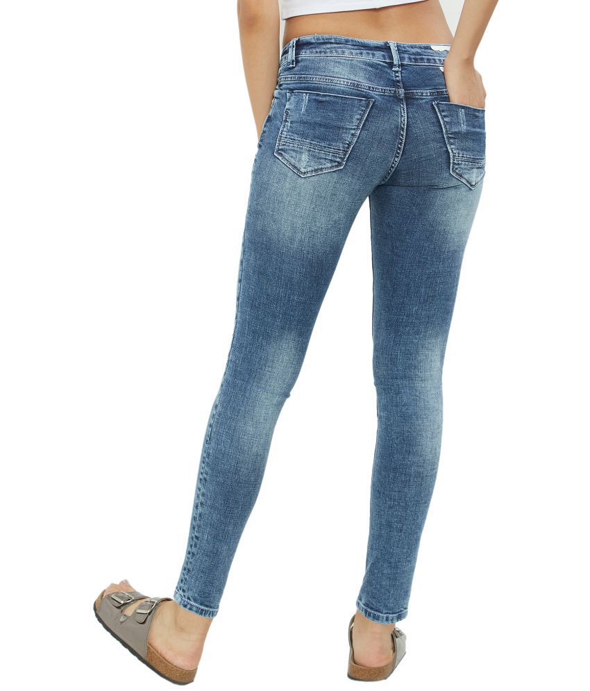 Buy Soie Cotton Jeans - Blue Online at Best Prices in India - Snapdeal