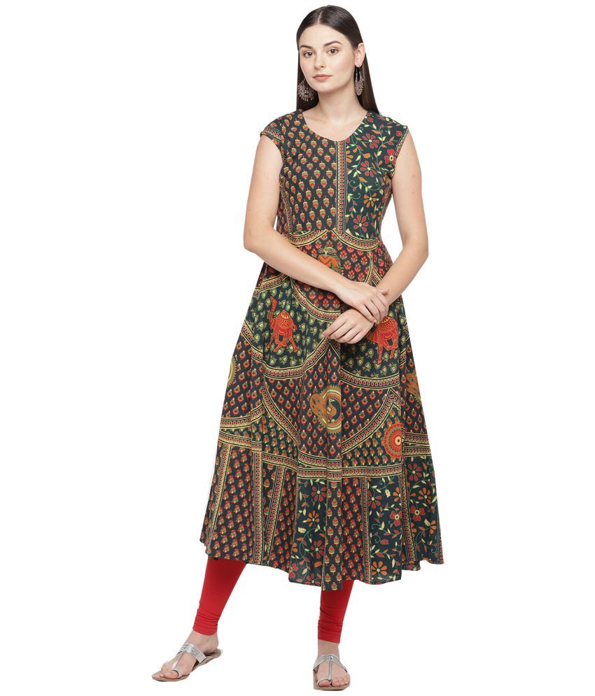 long cotton anarkali kurti