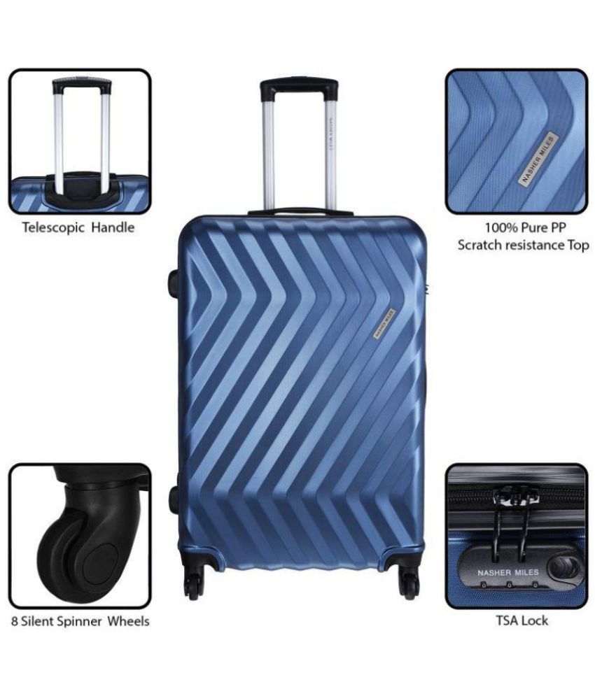 Nasher Miles Blue M( Between 61cm-69cm) Check-in Hard NM H193 Lombard ...
