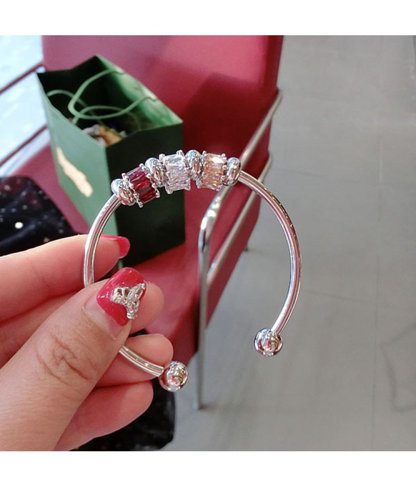 Simple Trendy Women Bracelet  Mata Payals Exclusive Silver Jewellery