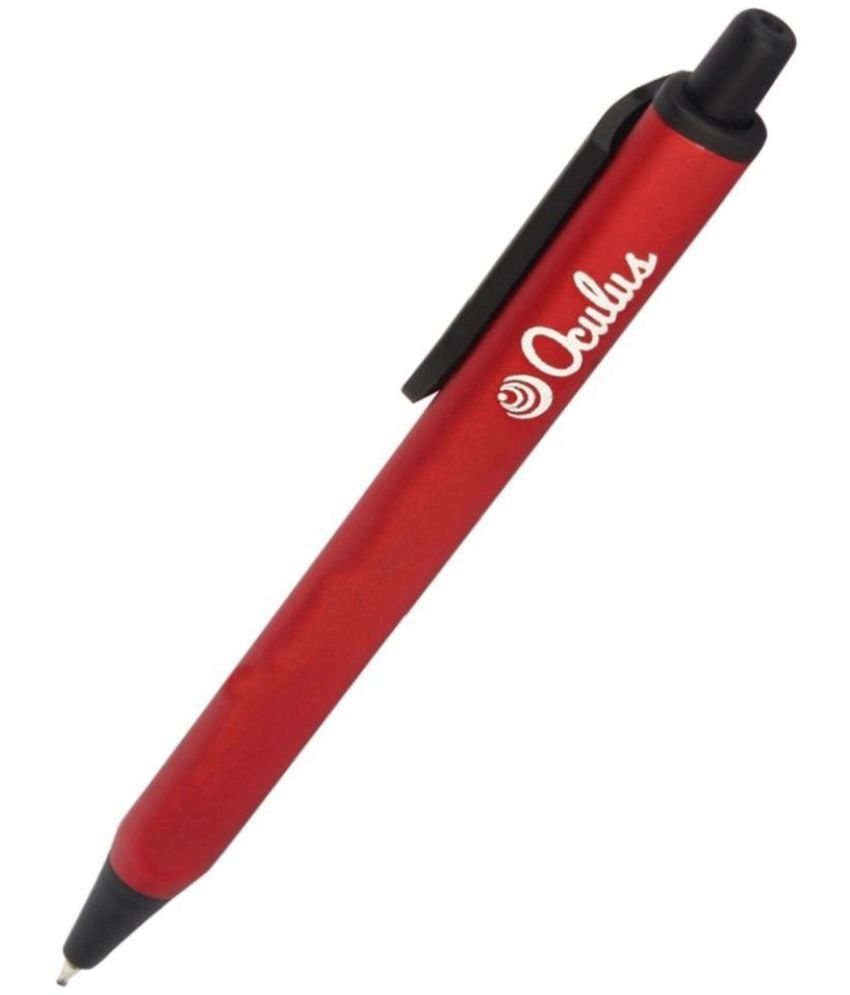 Genuine Oculus Athlete-0018A  Designer Slim Metal Roller Ball Pen in Red & Black Combination Fitted with Germany Made Refill Presented in Premium Quality Magnetic Auto Closing Gift Box.
