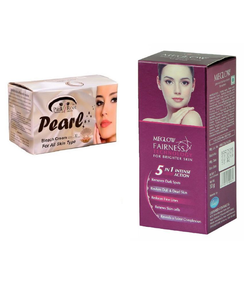 Pink Root Meglow Pearl Bleach Day Cream 250 Gm Pack Of 2 Buy Pink