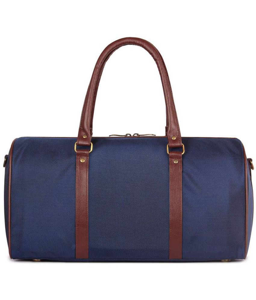 The Clownfish Indigo Solid Duffle Bag/PU Leather Bag Luggage Bag - Buy ...