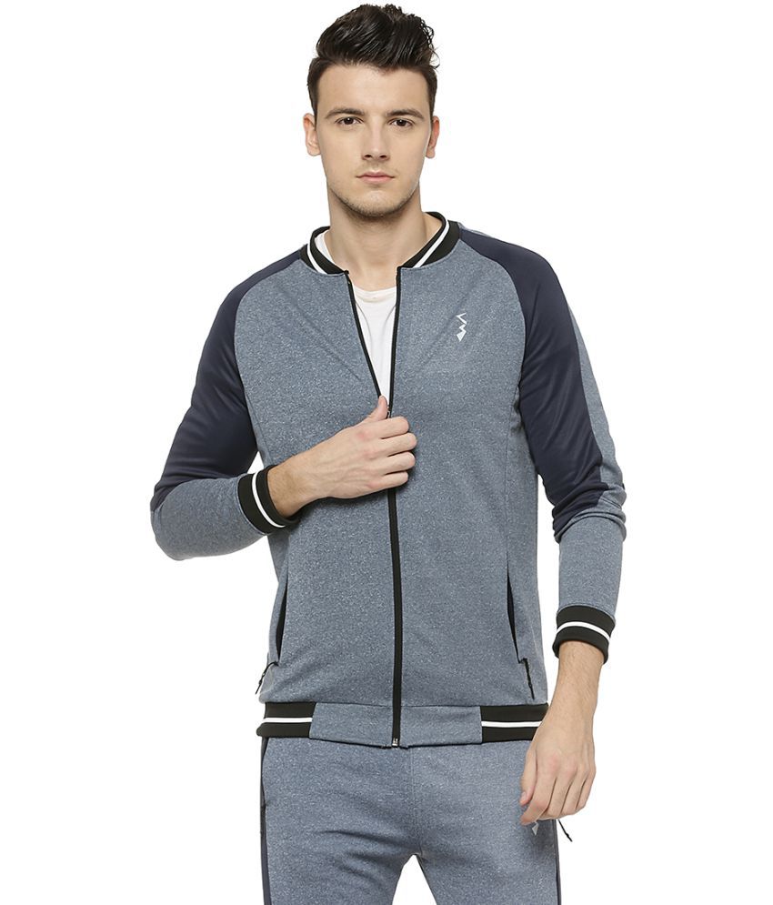     			Campus Sutra Grey Polyester Fleece Jacket Single Pack
