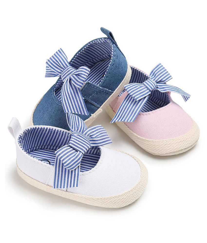 Baby Girl Little Princess Bowknot Striped Slip On Newborn