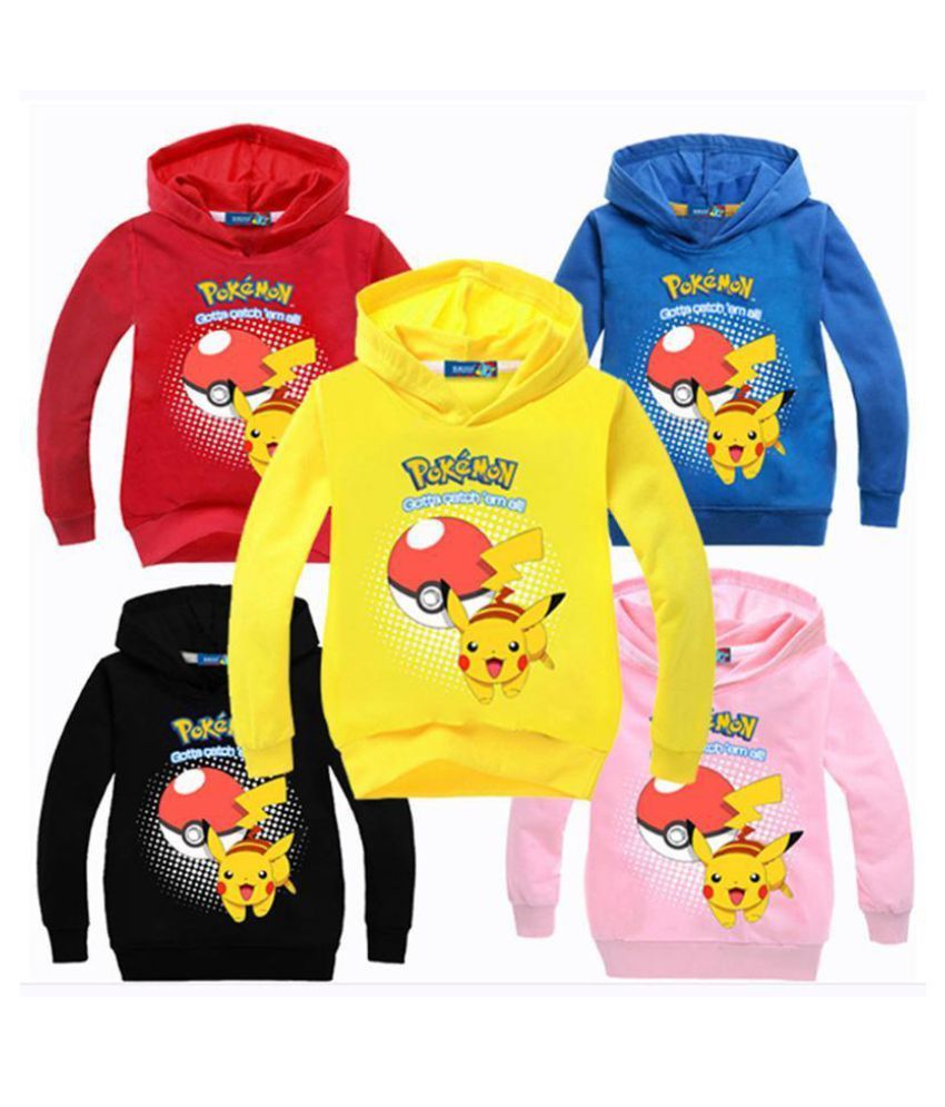 New Pokemon Go Pikachu Pokeball Clothes Kids Girls Boys Sweatshirt