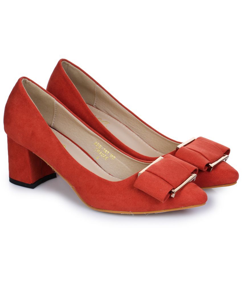 Aber & Q Maroon Block Heels Price in India- Buy Aber & Q Maroon Block ...