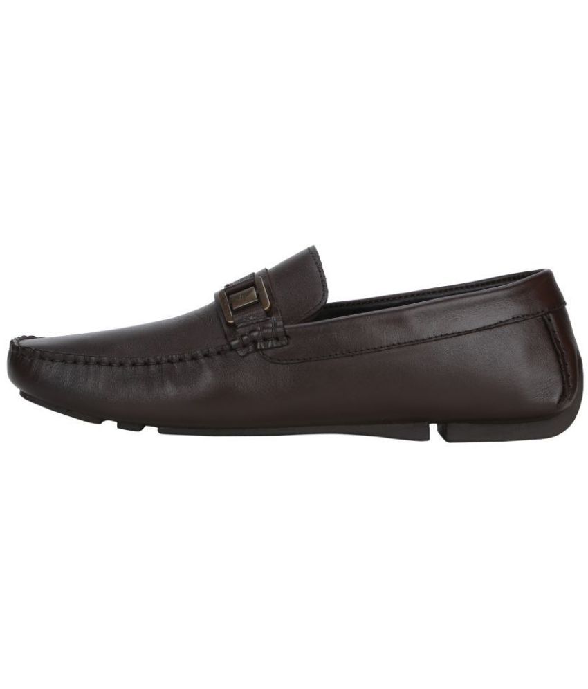 redtape brown loafers