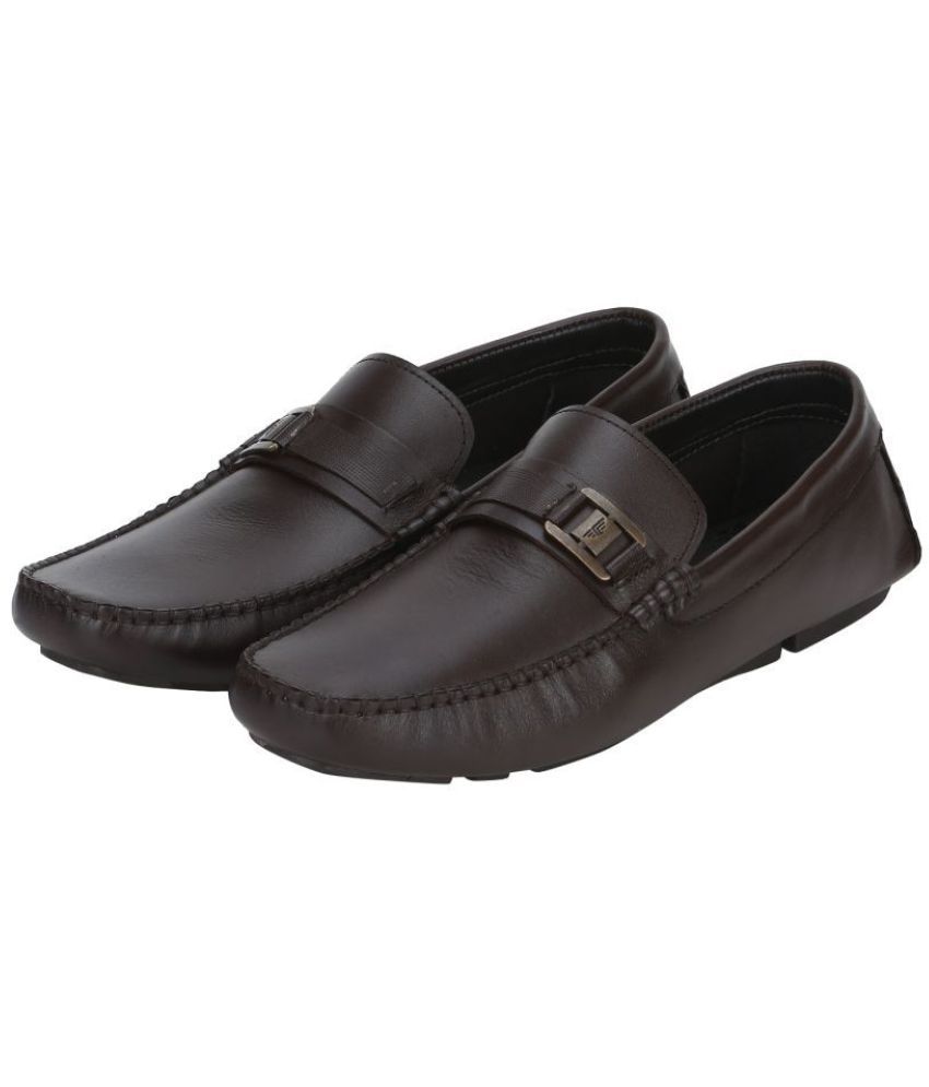 redtape brown loafers