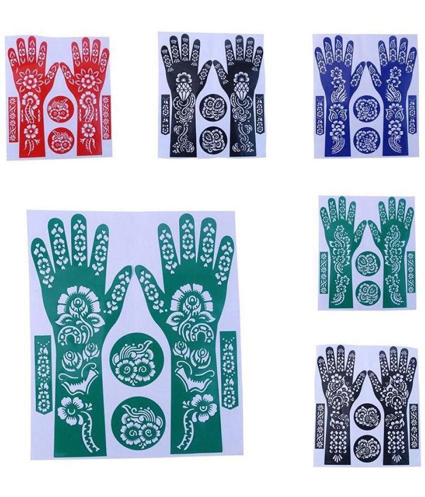 DIY India Henna Temporary Tattoo Stencils Hand Foot Body Art Sticker Buy Online at Best Price India - Snapdeal