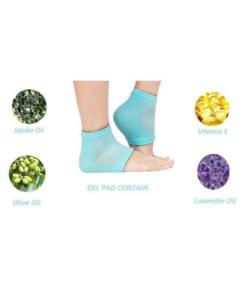     			9 UINE Silicone Gel Heel Socks With Gel Pad Foot Protector Free Size