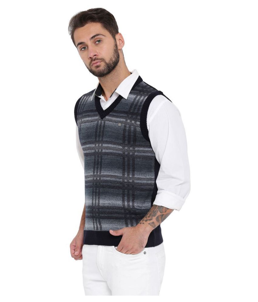 Duke Navy V Neck Sweater - Buy Duke Navy V Neck Sweater Online at Best ...