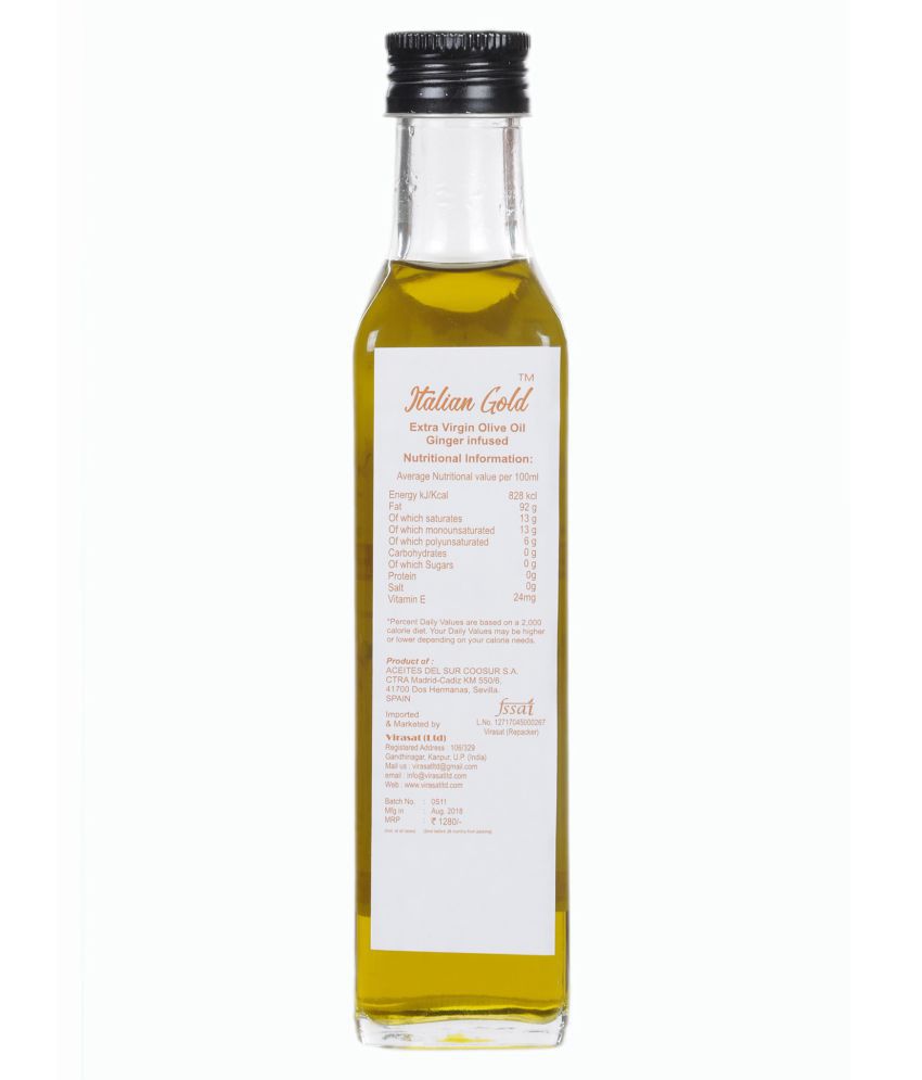 Italian gold Extra Virgin Olive Oil 250 ml: Buy Italian gold Extra ...